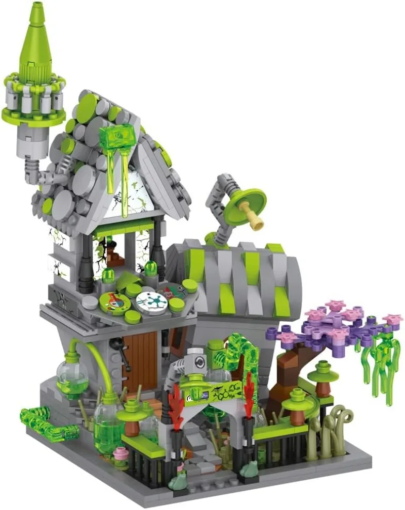 loz halloween mini blocks Loz house display Bricks Haunted/Freak/Pumpkin/Witch House Easter Model Building Kit Halloween Display 4