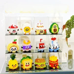 Creative French fries burger fruit puzzle micro-particle building block toy 1