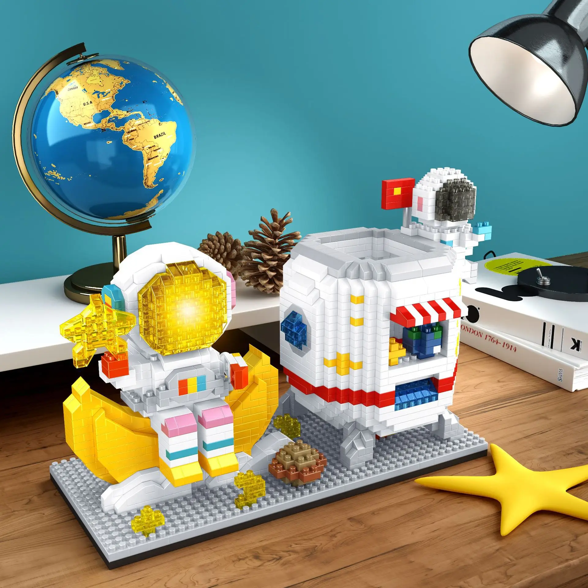 200-2880pcs Mini Micro Rocket Building Blocks Space Moon Satellite Astronaut Diamond Bricks Constructor Toys for Children Gifts 6