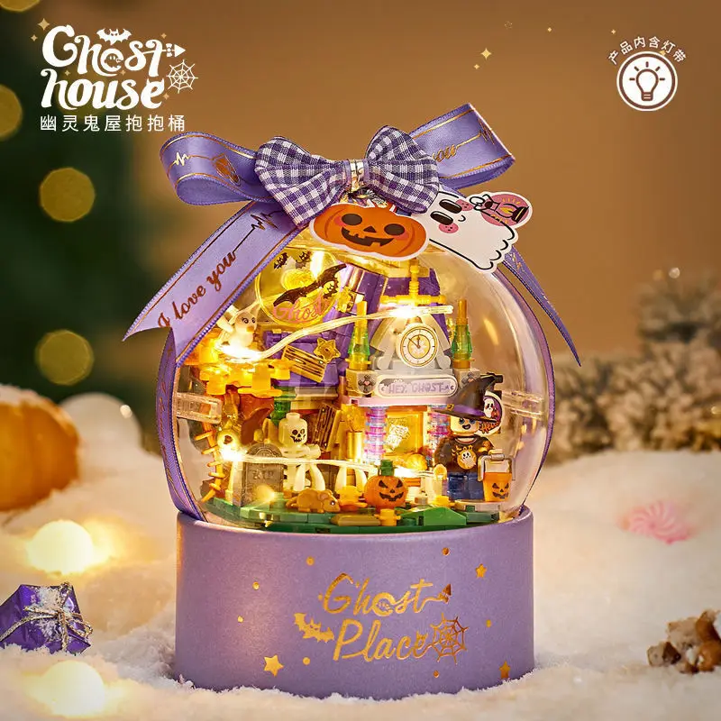 Christmas Crystal ball for girls Loz Blocks 2025 Navida New Year Xmas Tree with Cover Gift for Girls Friends Birthday 5