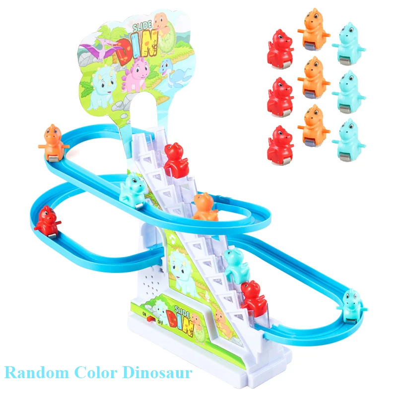 Funny Baby Toys Electric Duck Track Slide Toys Boys Ducks Climb Stairs Toy Baby LED Lights Music Roller Coaster for Kids 2