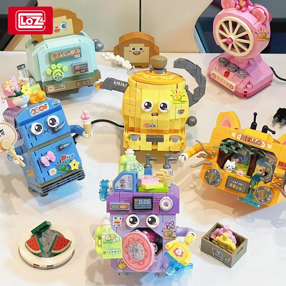 LOZ DIY Mini Refrigerator Fan Model Building Block Set Creative Television Decoration Bricks City Toys for Adult Children Gift 1