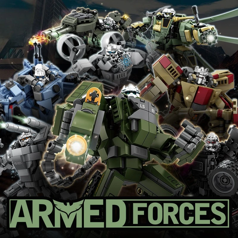 Military tanks combat aircraft mecha figures Assemble building blocks puzzle toys gifts for boys and girls 1