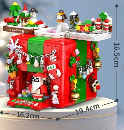 Christmas Surprise Box Building Blocks Set Novelty Toy Christmas Toy Construction Decoration Christma Santa Navida Block 2025 3