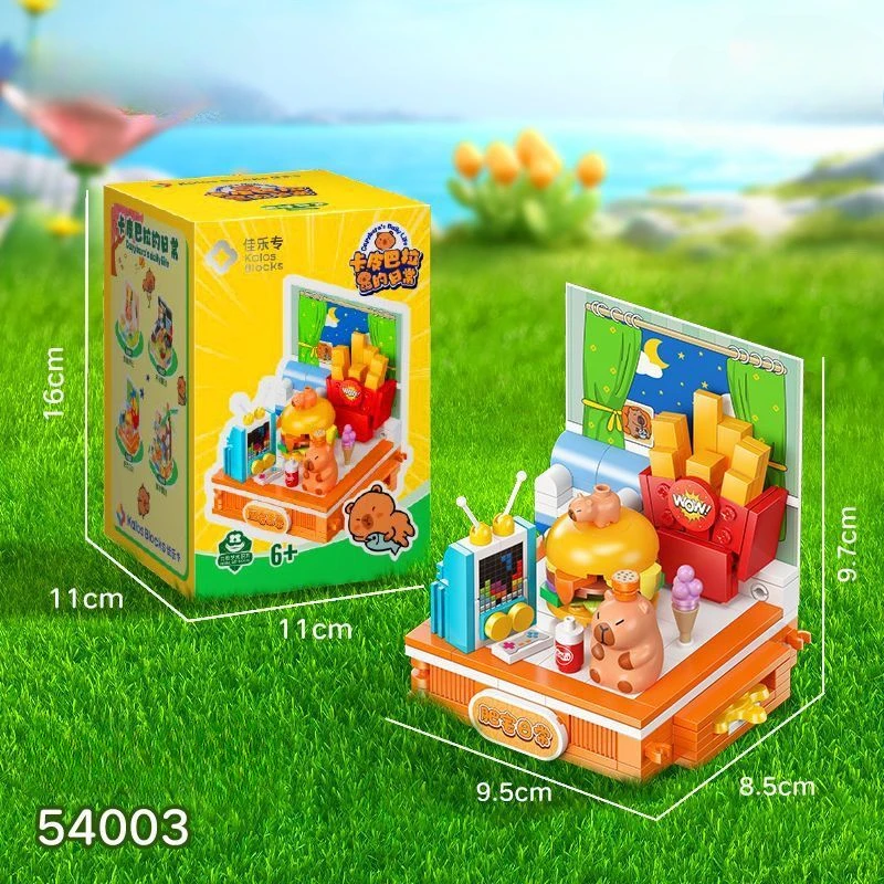 Capybara Building & Construction Toys Cartoon Kapibala Building Blocks Scene Puzzle Assembly Building Block Set Children Gift 3