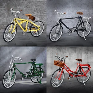 Retro Brick Bike Model Kit Colorful Mountain Bike with Accessories Toy Model Vintage Detailed Construction Bike Decor 1126pcs 1