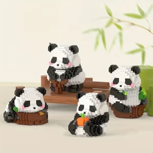 Cute and Creative Little Panda Building Blocks Toy, Animal Model, for Gift, for Decorations 1