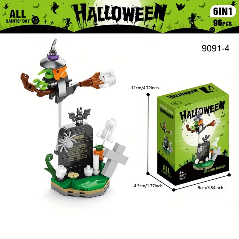 Halloween Building Blocks Kids bricks Haunted House Toys Pumpkin Festival Gift Ornaments Halloween Decoration 2025 6