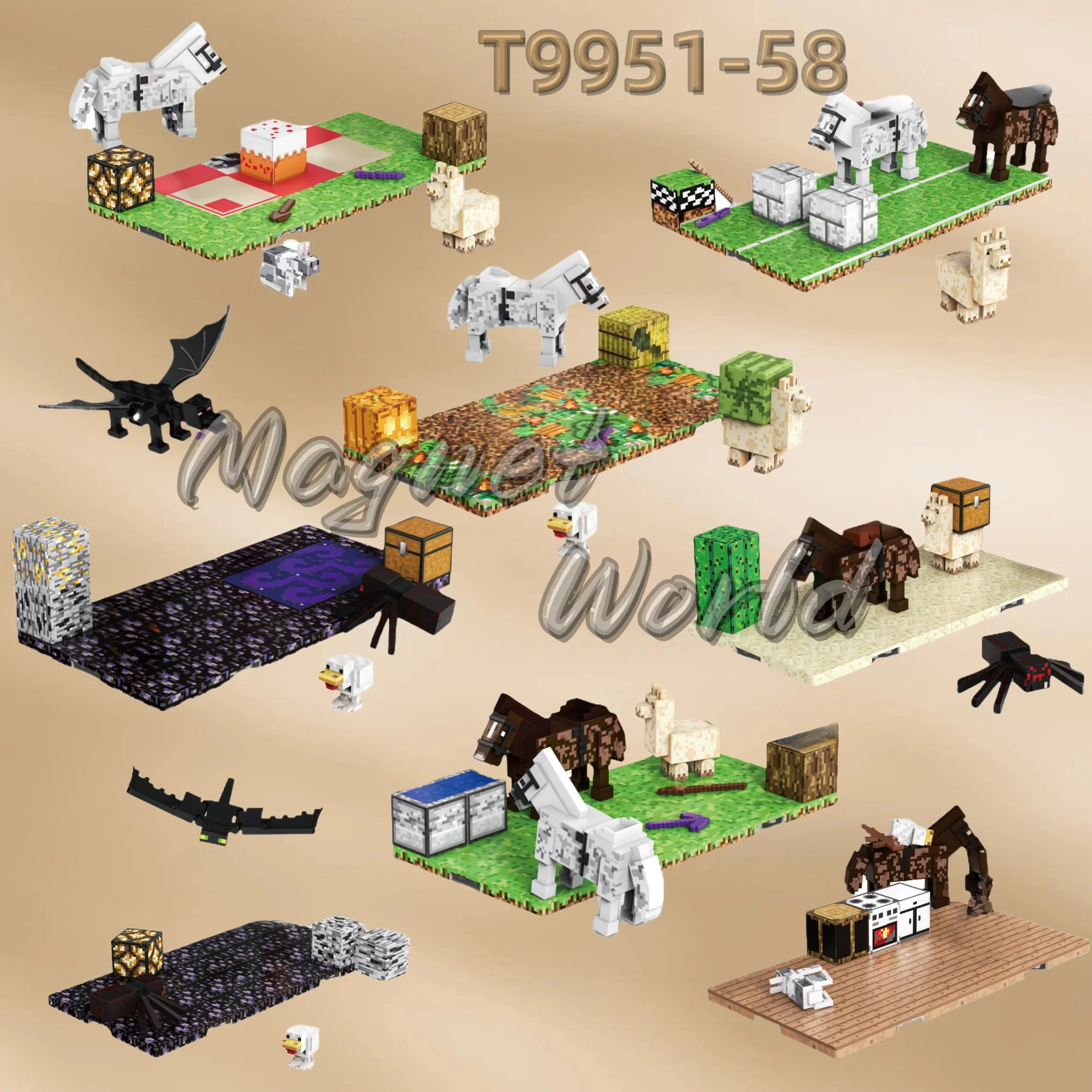 Building Blocks Zoo Magnetic World Series Educational Puzzle Toys for Boys & Girls Children's Playset gift 3