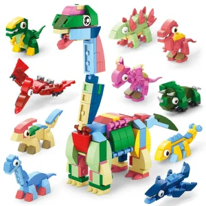 10 IN 1 Building Blocks Children's Cognitive Ability, Assembling Jurassic Dinosaur Model Toys Compatible Boys and Girls Gifts 1