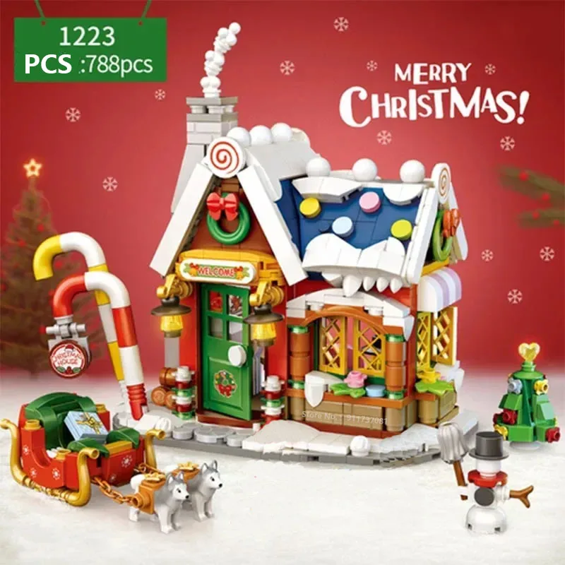 LOZ Christmas Building Blocks Toy Gift Box Navida Mini Blocks New Year Assembled Christmas Puzzle Assembly Model Decoration 1223 5