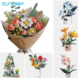 Building Blocks Flowers Bouquet Set Flowers Models Home Decor Botanical Collection Bricks Toys for Adults Mother's Day Christmas 1