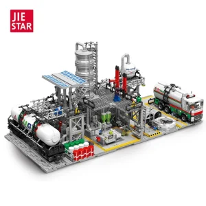 New building blocks toys DIY assembly chemical plant model assembling house building blocks gift 1