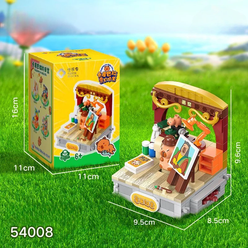 Capybara Building & Construction Toys Cartoon Kapibala Building Blocks Scene Puzzle Assembly Building Block Set Children Gift 5