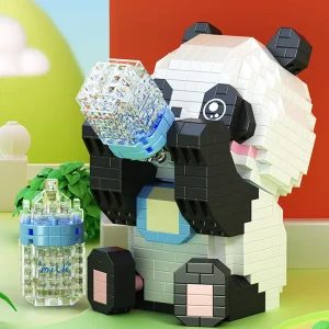 Panda Chinese building blocks toy decoration model children girls patchwork assembled gift 1