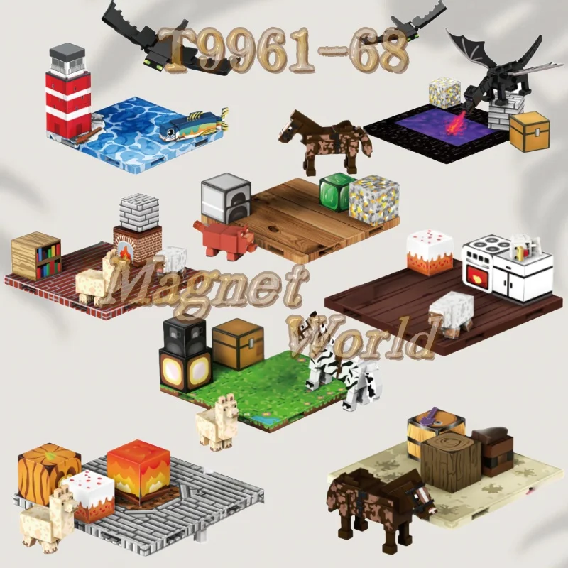 Building Blocks Zoo Magnetic World Series Educational Puzzle Toys for Boys & Girls Children's Playset gift 5