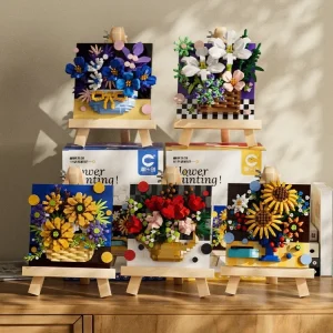 Building block picture frame New Exhibition Frame Bouquet series building children's assembly toys 1