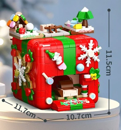 Christmas Surprise Box Building Blocks Set Novelty Toy Christmas Toy Construction Decoration Christma Santa Navida Block 2025 4