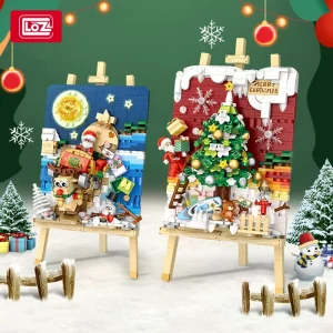 Unique Christmas Gift Building Blocks Sleigh Christmas Tree Stereoscopic Halloween/Thanksgiving Day/Christmas gift 1