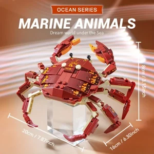 Marine Animal Building Blocks Youngsters's Puzzle Toys Crab Plug-in Lobster Shark Turtle Starfish Whale Model Toys for Students 1