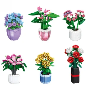 Bonsai building blocks flower office creative desktop network red decoration small particles DIY assembly blocks 1