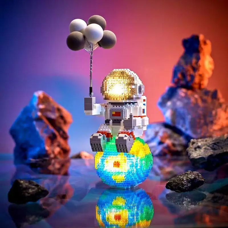 200-2880pcs Mini Micro Rocket Building Blocks Space Moon Satellite Astronaut Diamond Bricks Constructor Toys for Children Gifts 2
