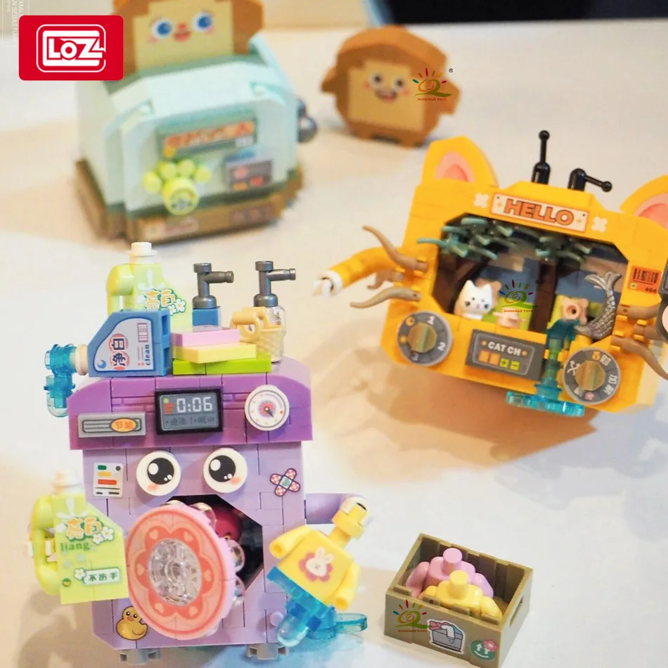 LOZ DIY Mini Refrigerator Fan Model Building Block Set Creative Television Decoration Bricks City Toys for Adult Children Gift 2