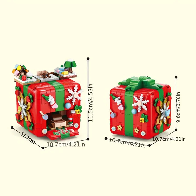 Christmas Surprise Box Building Blocks Set Novelty Toy Christmas Toy Construction Decoration Christma Santa Navida Block 2025 5