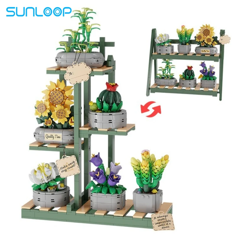 Building Blocks Flowers Bouquet Set Flowers Models Home Decor Botanical Collection Bricks Toys for Adults Mother's Day Christmas 5