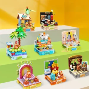 Capybara Building & Construction Toys Cartoon Kapibala Building Blocks Scene Puzzle Assembly Building Block Set Children Gift 1