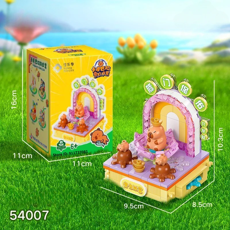 Capybara Building & Construction Toys Cartoon Kapibala Building Blocks Scene Puzzle Assembly Building Block Set Children Gift 6