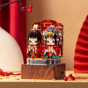 Unique Wedding Gift Idea: Assembled Building Blocks Music Box with Chinese Wedding Music - Perfect Decoration! 1